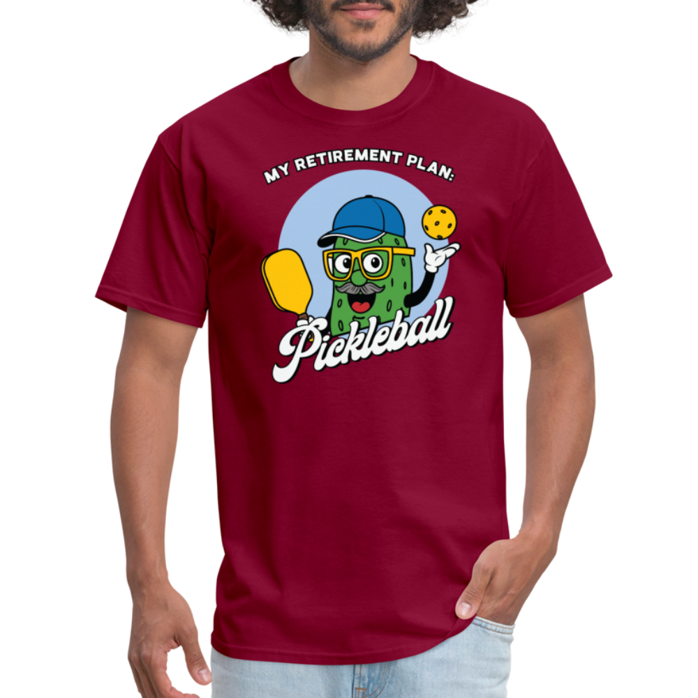 My Retirement Plan: Pickleball T-Shirt - burgundy