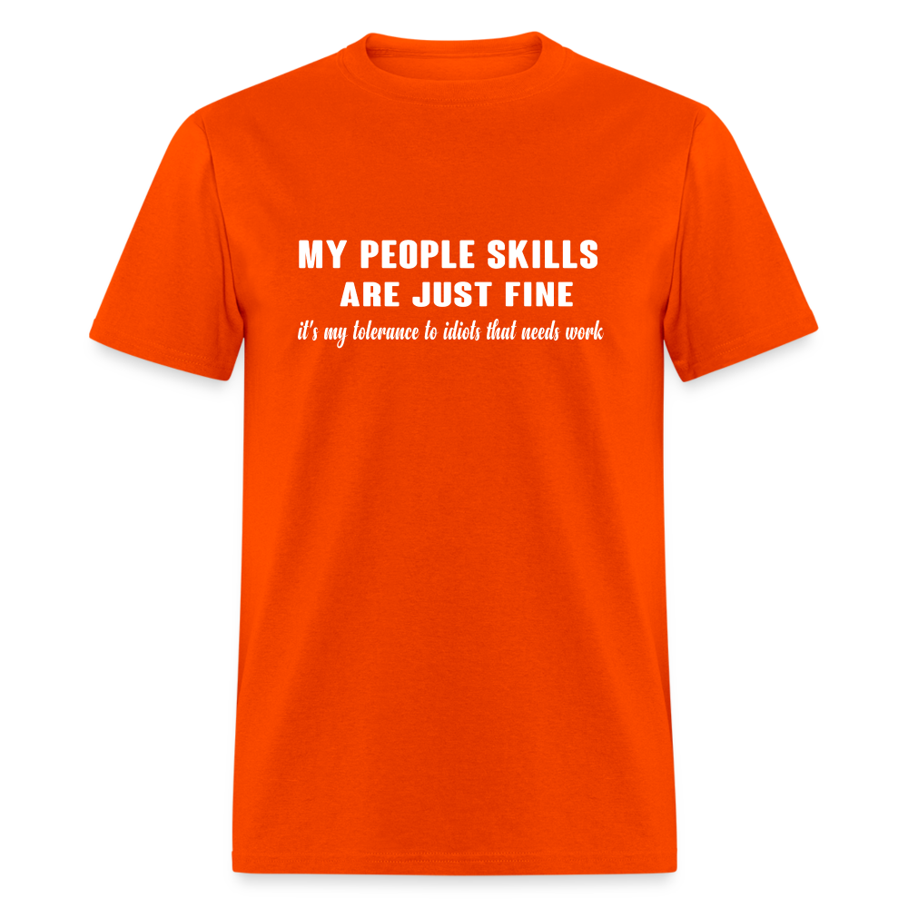 It's My Tolerance To Idiots That Needs Work T-Shirt - orange