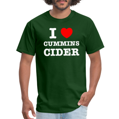 I Heart Cummins Cider T-Shirt - forest green