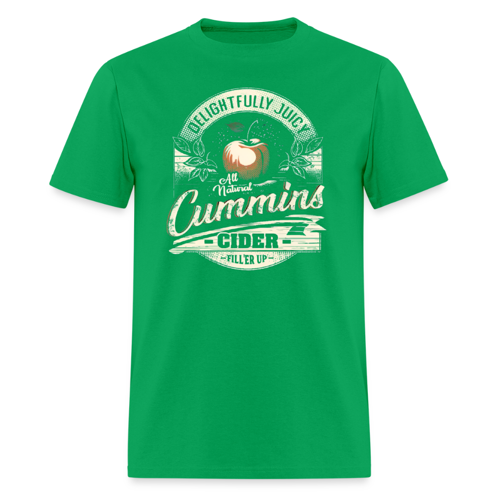 Vintage Cummins Cider (Funny Adult Humor) T-Shirt - bright green