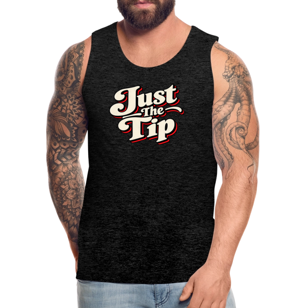 Just the Tip Funny Adult Humor Tank Top Color: Deep Navy