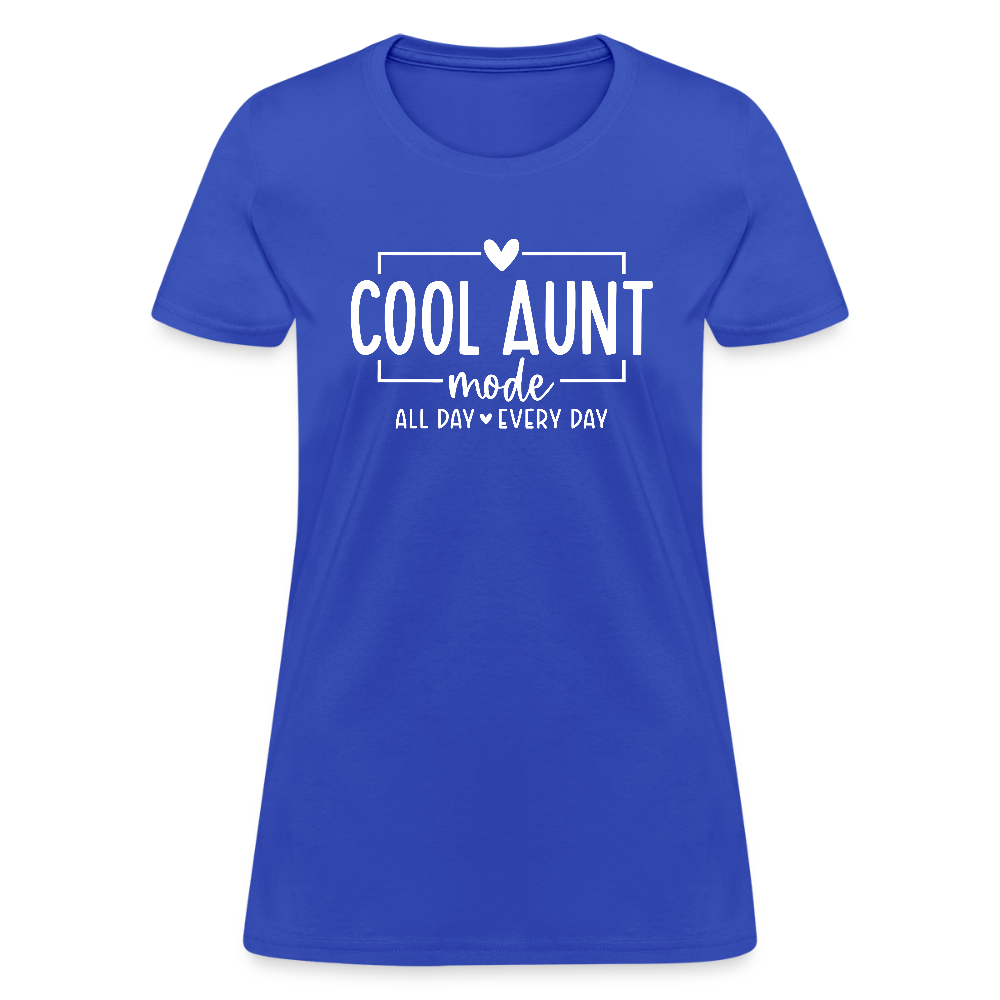 Cool Aunt Mode Women's Contoured T-Shirt - royal blue