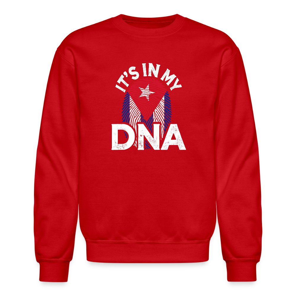 Cuba DNA Sweatshirt – Cuban Flag Fingerprint - red