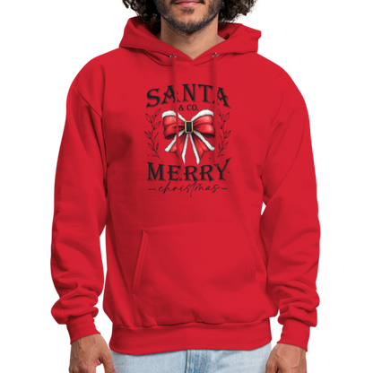 Merry Christmas Santa & Co Hoodie - red