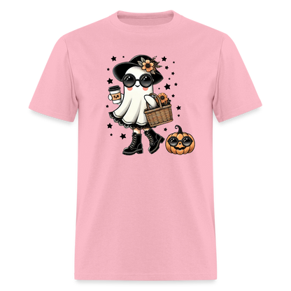 Cute Halloween Mom Ghost T-Shirt - pink