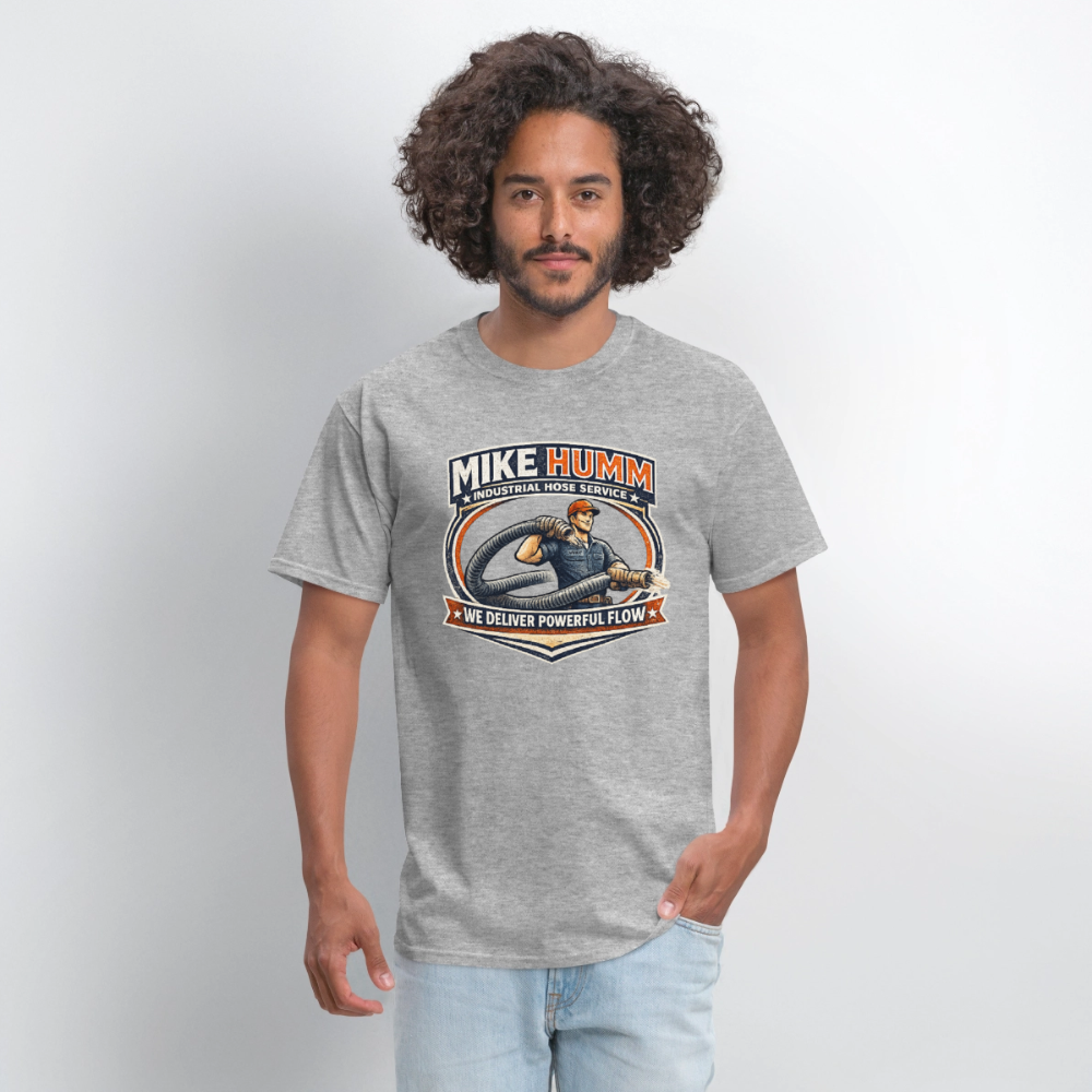 Mike Humm Industrial Hose Service Funny Adult Humor Shirt Color: white