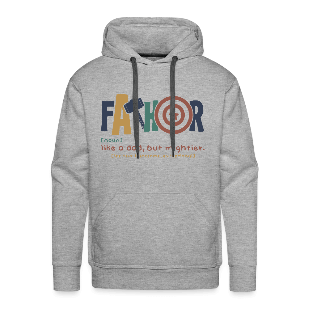 FaThor Men’s Premium Hoodie – Super Hero Dad Style Color: white