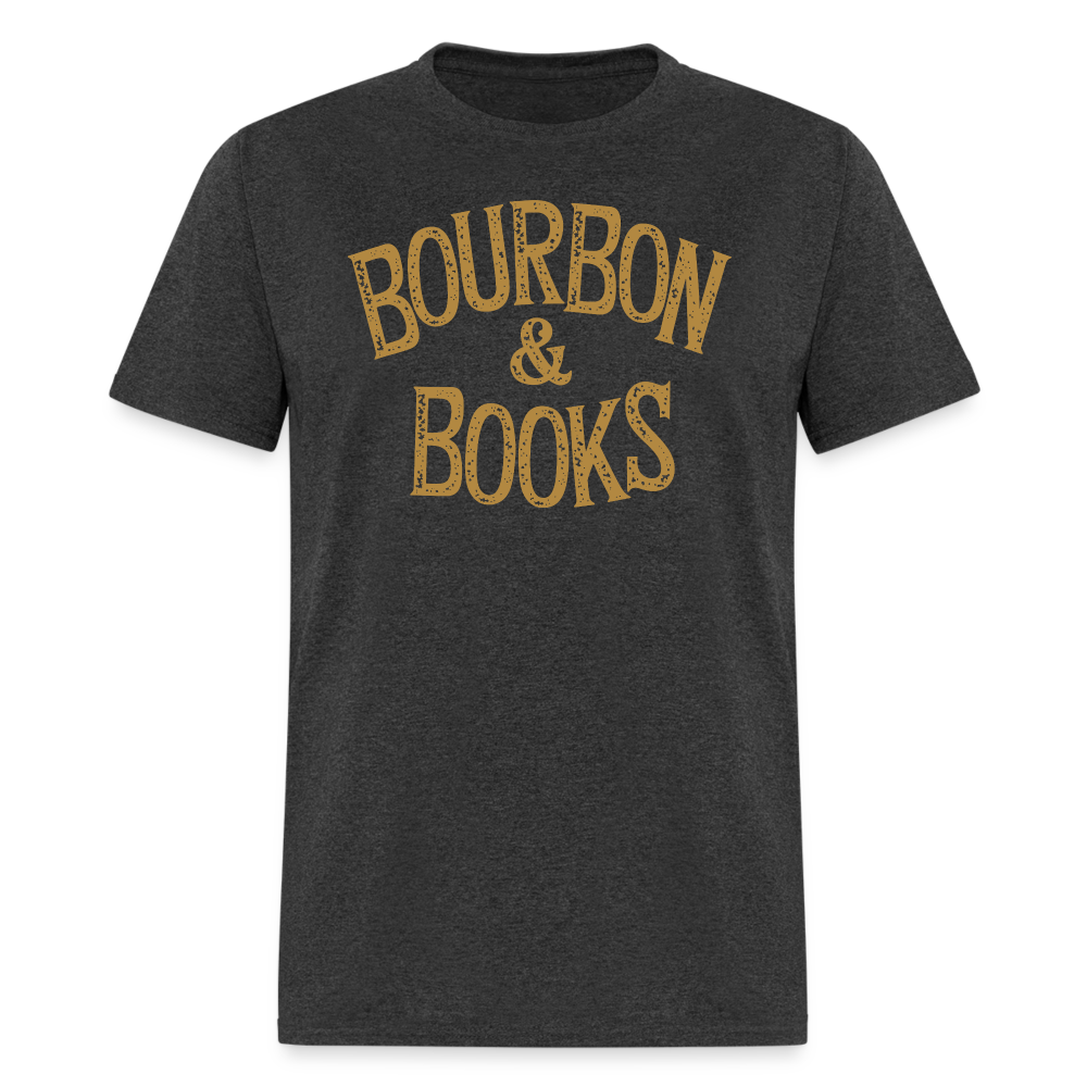 Bourbon & Books T-Shirt - heather black