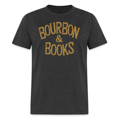 Bourbon & Books T-Shirt - heather black