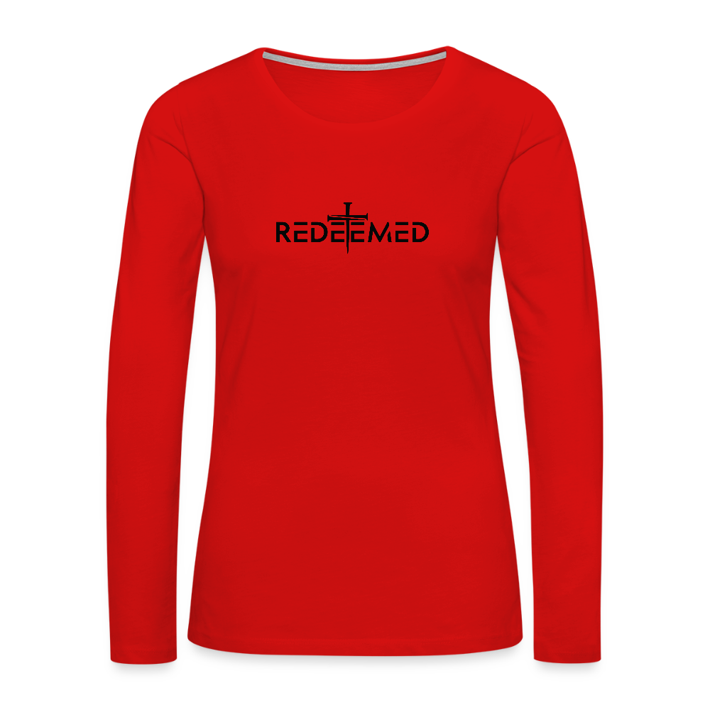 Redeemed Women's Premium Long Sleeve T-Shirt - red