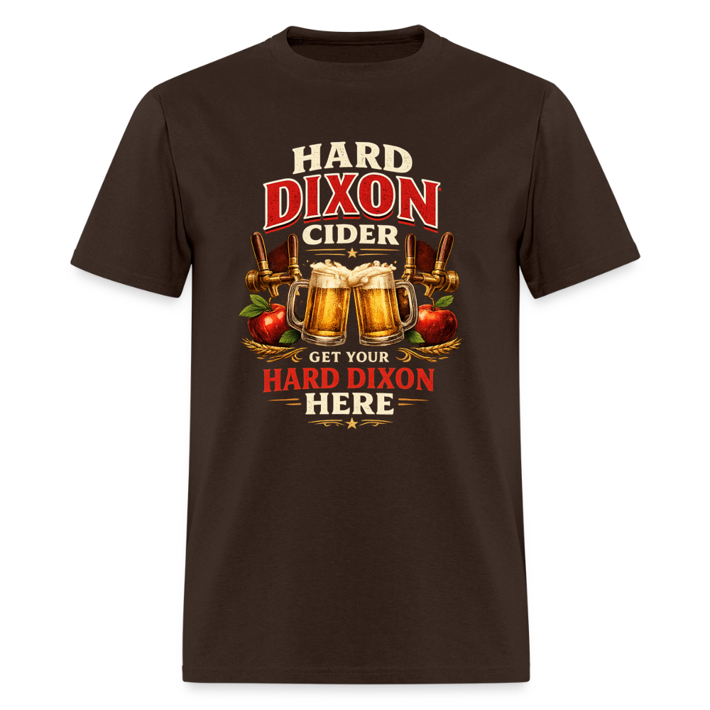 Hard Dixon Cider Funny Adult Humor T-Shirt Color: Brown