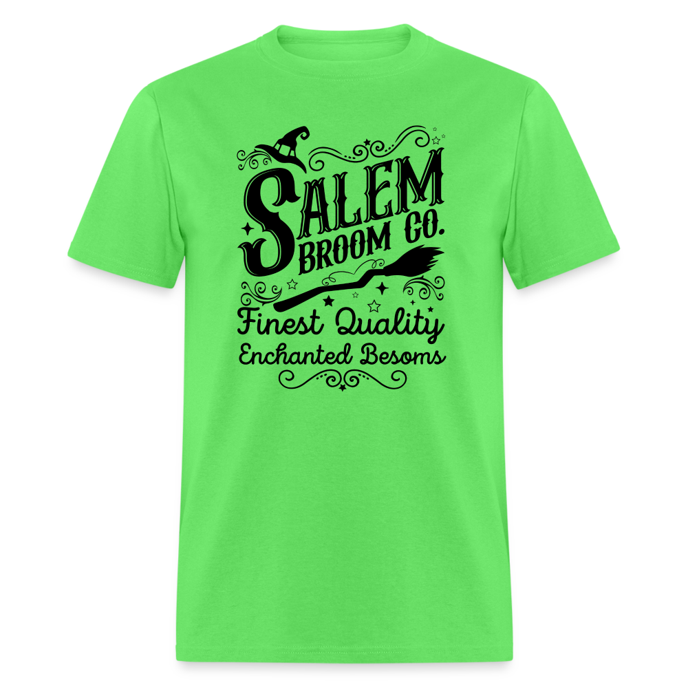 Salem Broom Co. Finest Quality Enchanted Besoms T-Shirt (Halloween) - kiwi