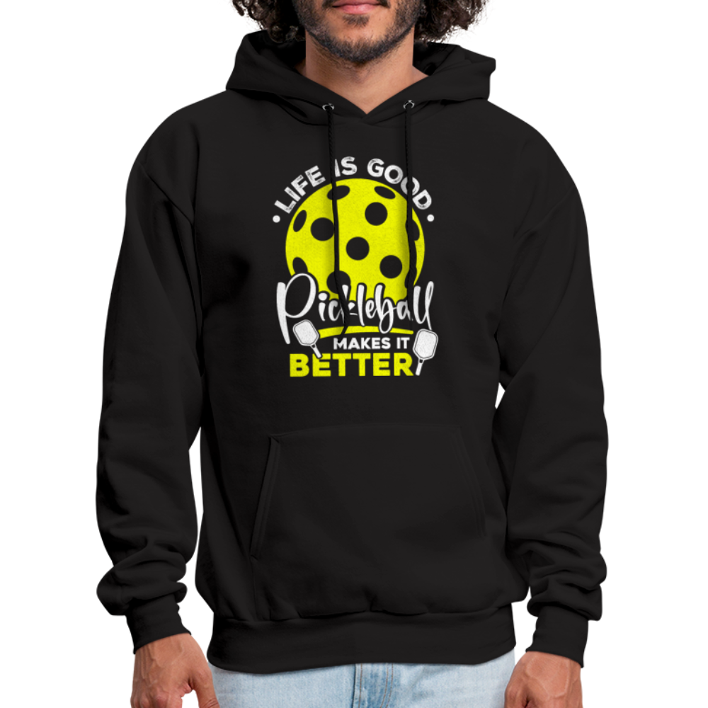 Life Is Good Pickleball Makes It Better Hoodie - black