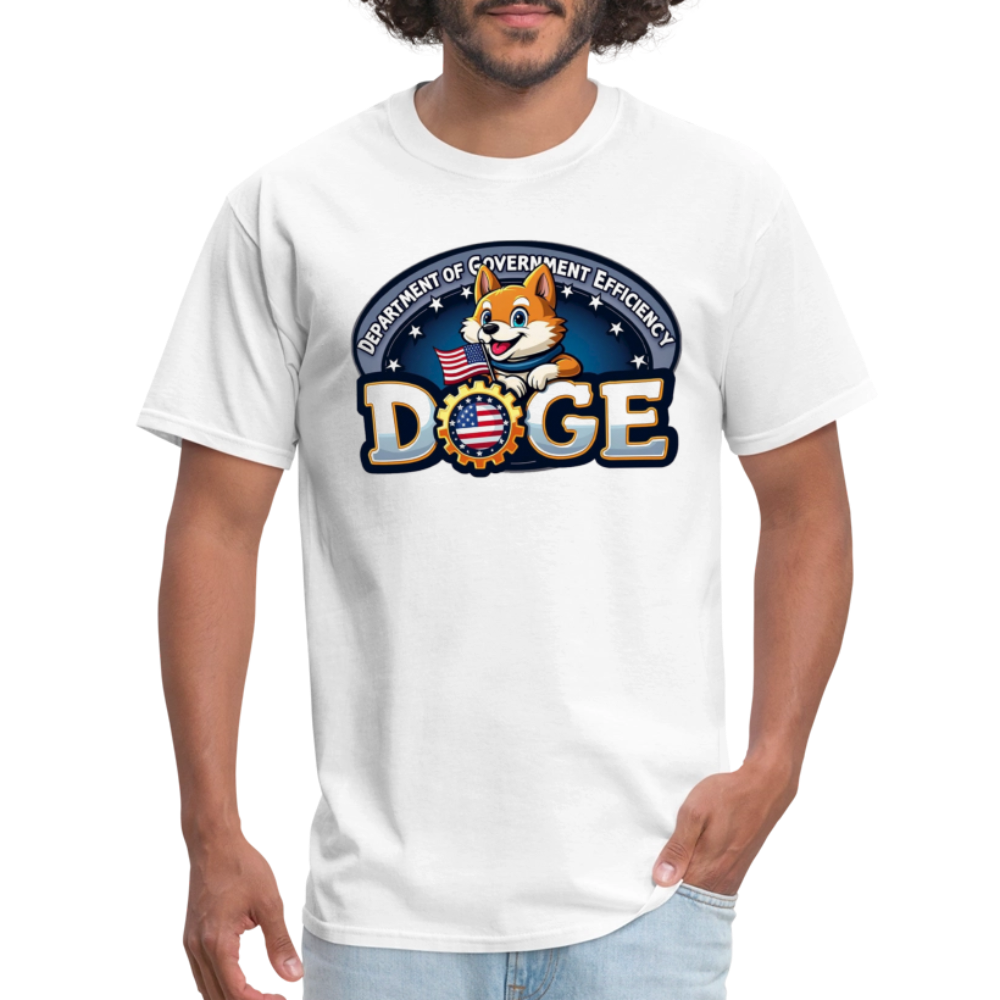 DOGE Logo (Dept of Government Efficiency) T-Shirt - white