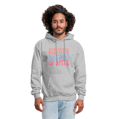 Surviving Purely Out Of Spite Hoodie - heather gray