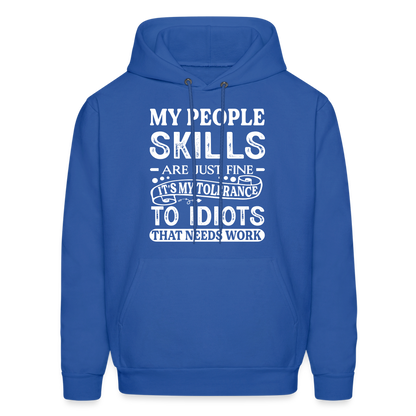 It's My Tolerance To Idiots That Needs Work Hoodie - royal blue