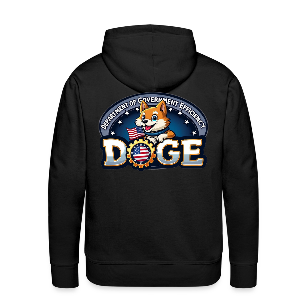 DOGE Men’s Premium Hoodie (front/back print) - black