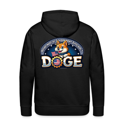 DOGE Men’s Premium Hoodie (front/back print) - black