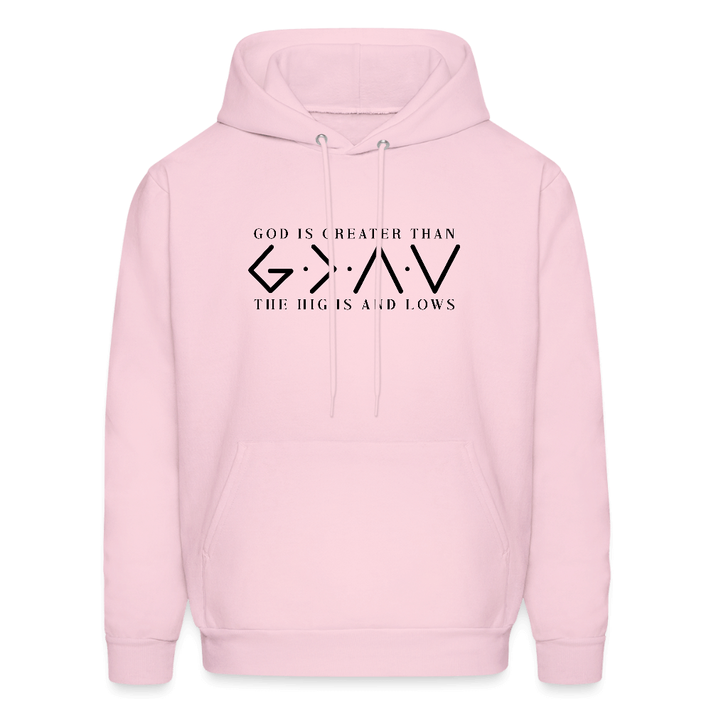 God is Greater Than High And Lows Hoodie - pale pink