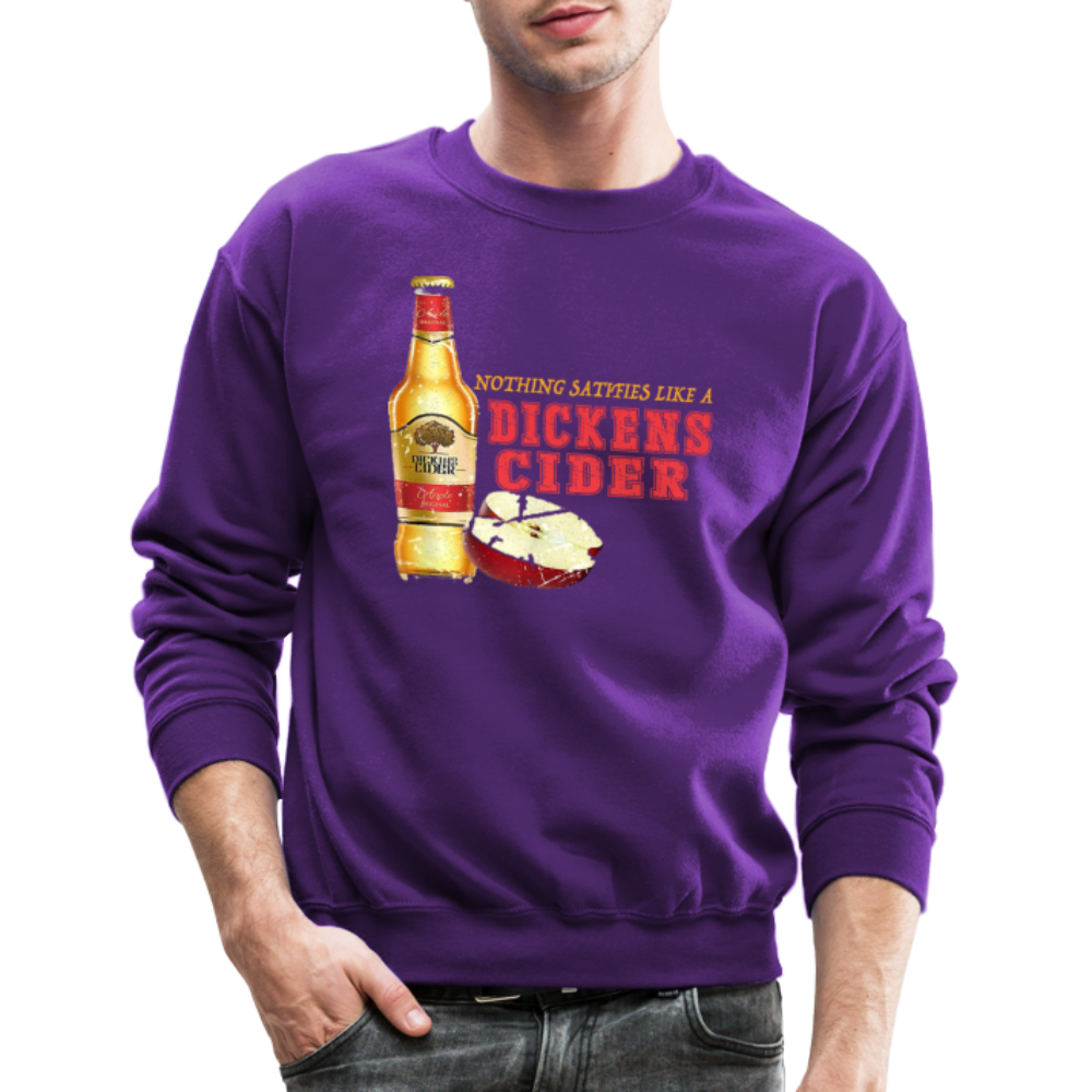 Nothing Satisfies Like A Dickens Cider Sweatshirt - purple