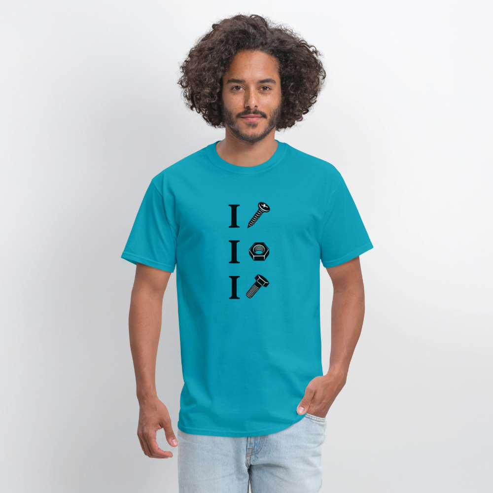 I Screw I Nut I Bolt – Funny Adult Humor T-Shirt Color: Rock