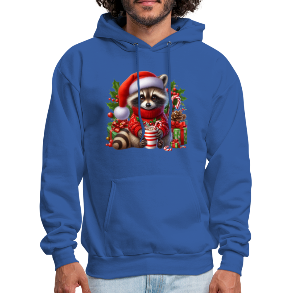 Christmas Cute Feral Raccoon Hoodie - royal blue