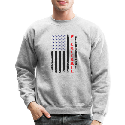 Pickleball Flag Sweatshirt - heather gray