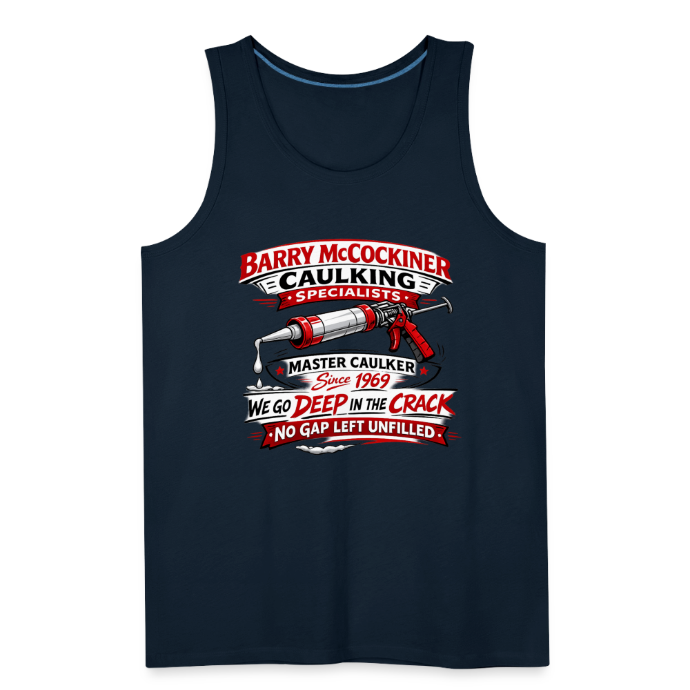 Barry McCockiner Caulking Funny Tank Top Color: Black