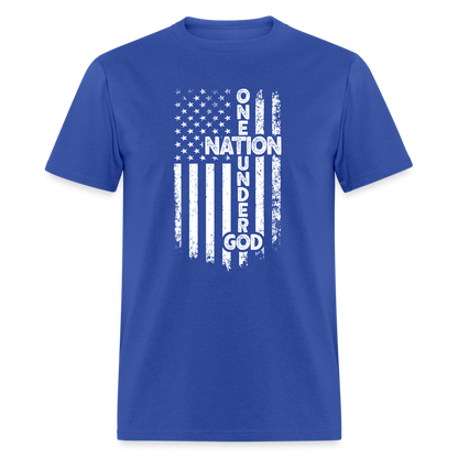 One Nation Under God T-Shirt - royal blue