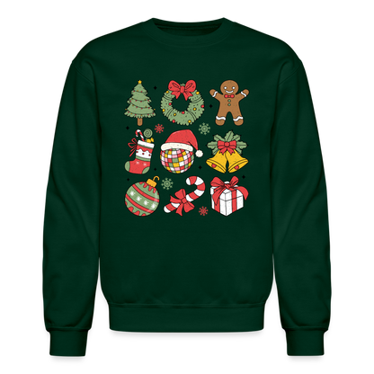 Christmas Holiday Season Sweatshirt - forest green