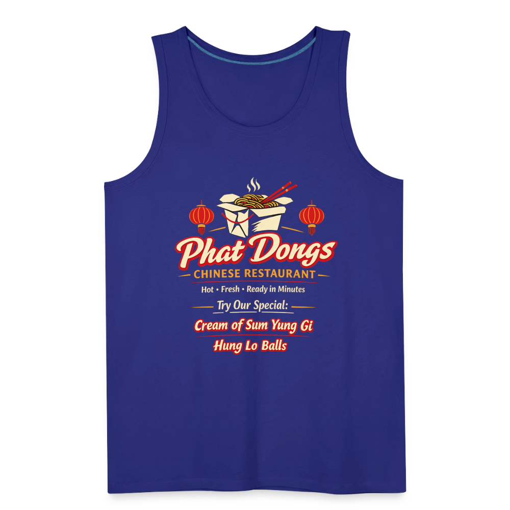 Phat Dongs Funny Chinese Restaurant Tank Top - royal blue