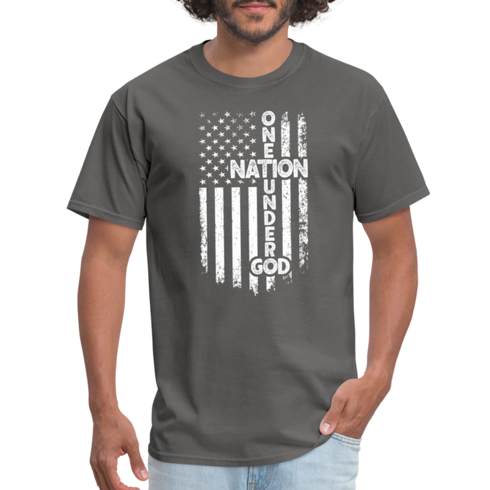 One Nation Under God T-Shirt - charcoal