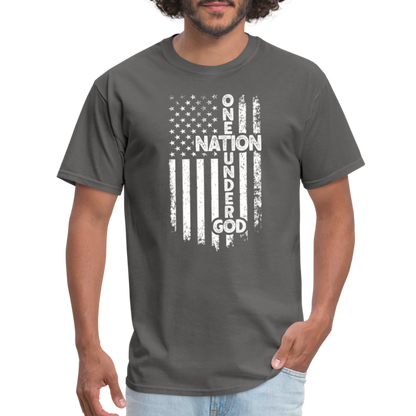 One Nation Under God T-Shirt - charcoal