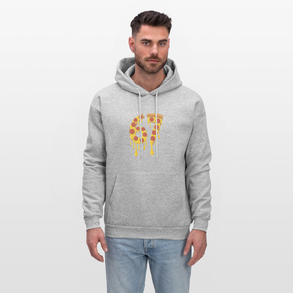 Six Seven 67 Pizza Hoodie - heather gray