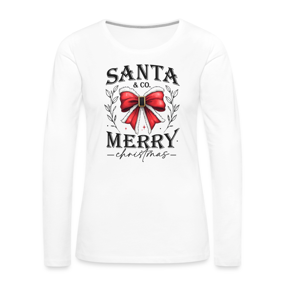 Merry Christmas Santa & Co Women's Premium Long Sleeve T-Shirt - white