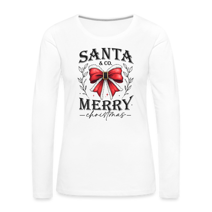 Merry Christmas Santa & Co Women's Premium Long Sleeve T-Shirt - white