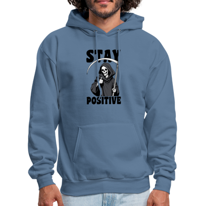 Stay Positive (Grim Reaper) Hoodie - denim blue