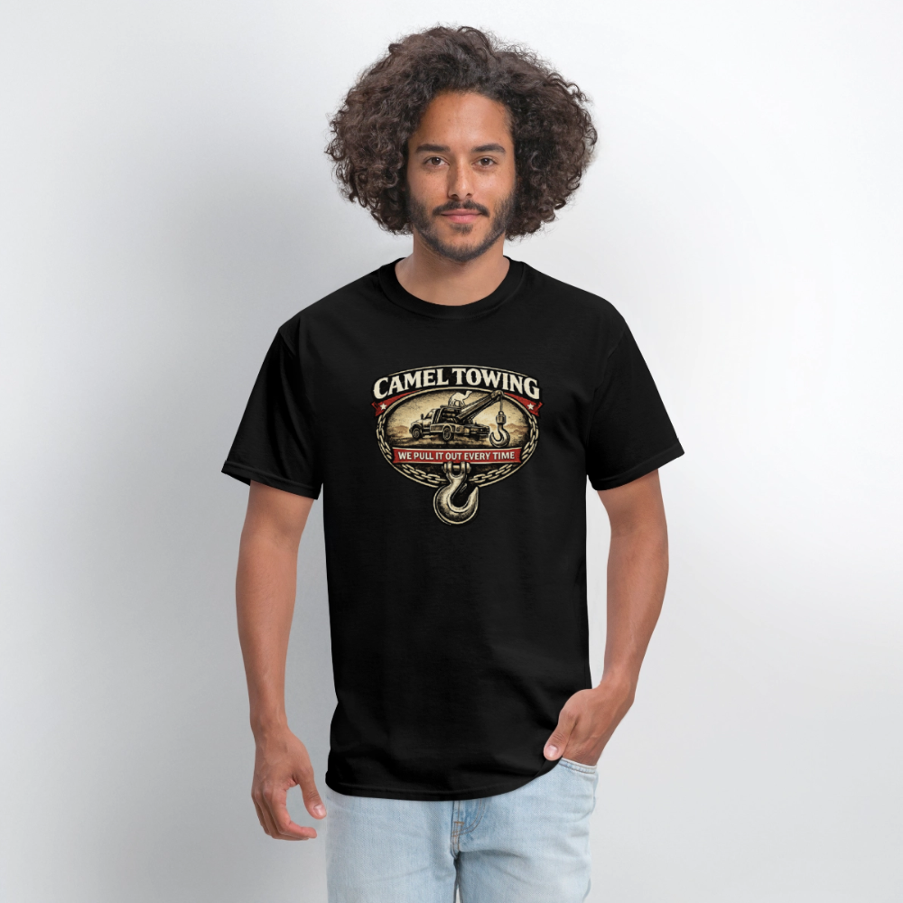 Camel Towing Funny Adult Humor T-Shirt Color: Red