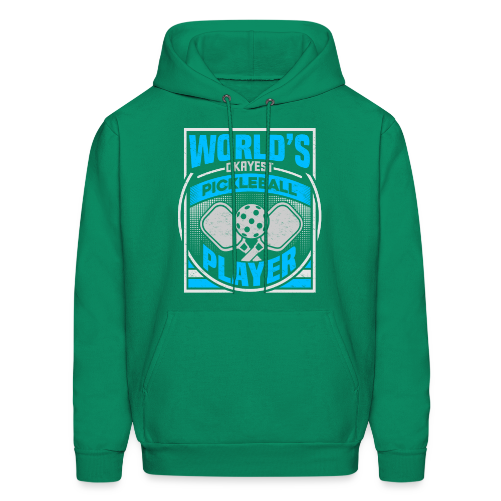 World's Okayest Pickleball Player Hoodie - kelly green