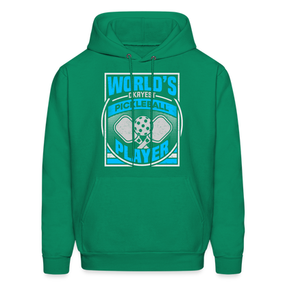 World's Okayest Pickleball Player Hoodie - kelly green