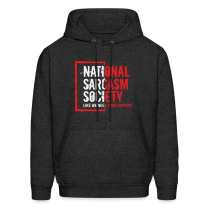 National Sarcasm Society Hoodie - charcoal grey