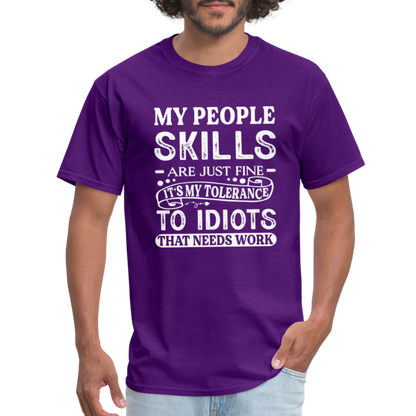 My People Skills Are Just Fine T-Shirt - purple