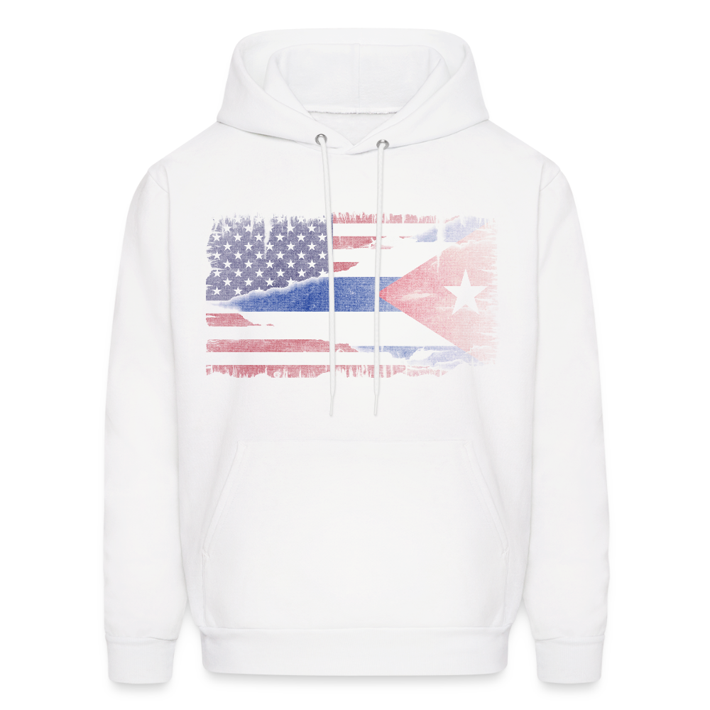 Cuba and USA Flag Hoodie – Cuban American Heritage - white