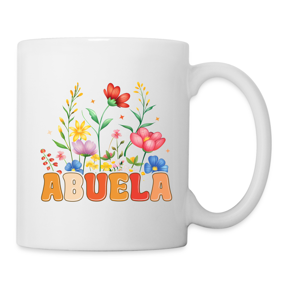 Abuela Coffee Mug with Floral Design - white