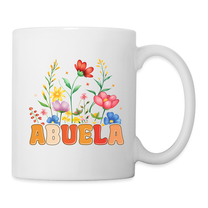 Abuela Coffee Mug with Floral Design - white