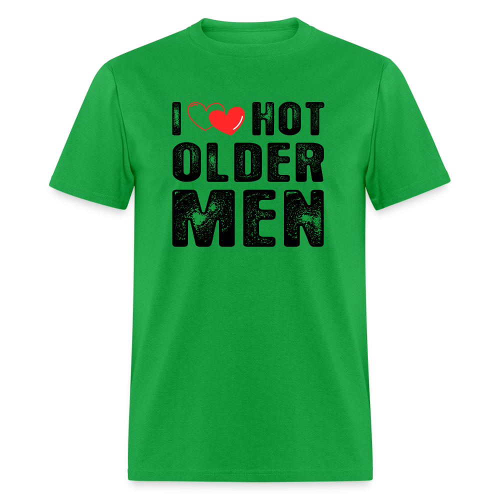 I Heart Hot Older Men (I Love Hot Older Men) T-Shirt - bright green