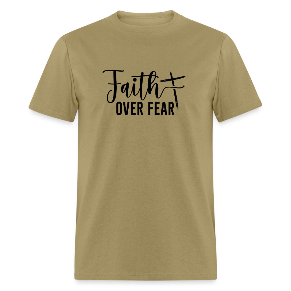 Faith Over Fear T-Shirt - khaki