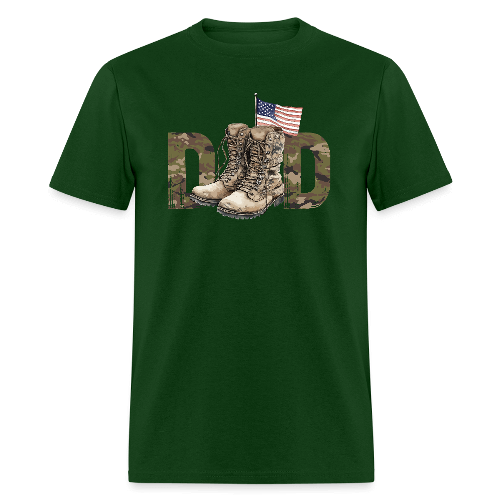 Military Dad T-Shirt - forest green