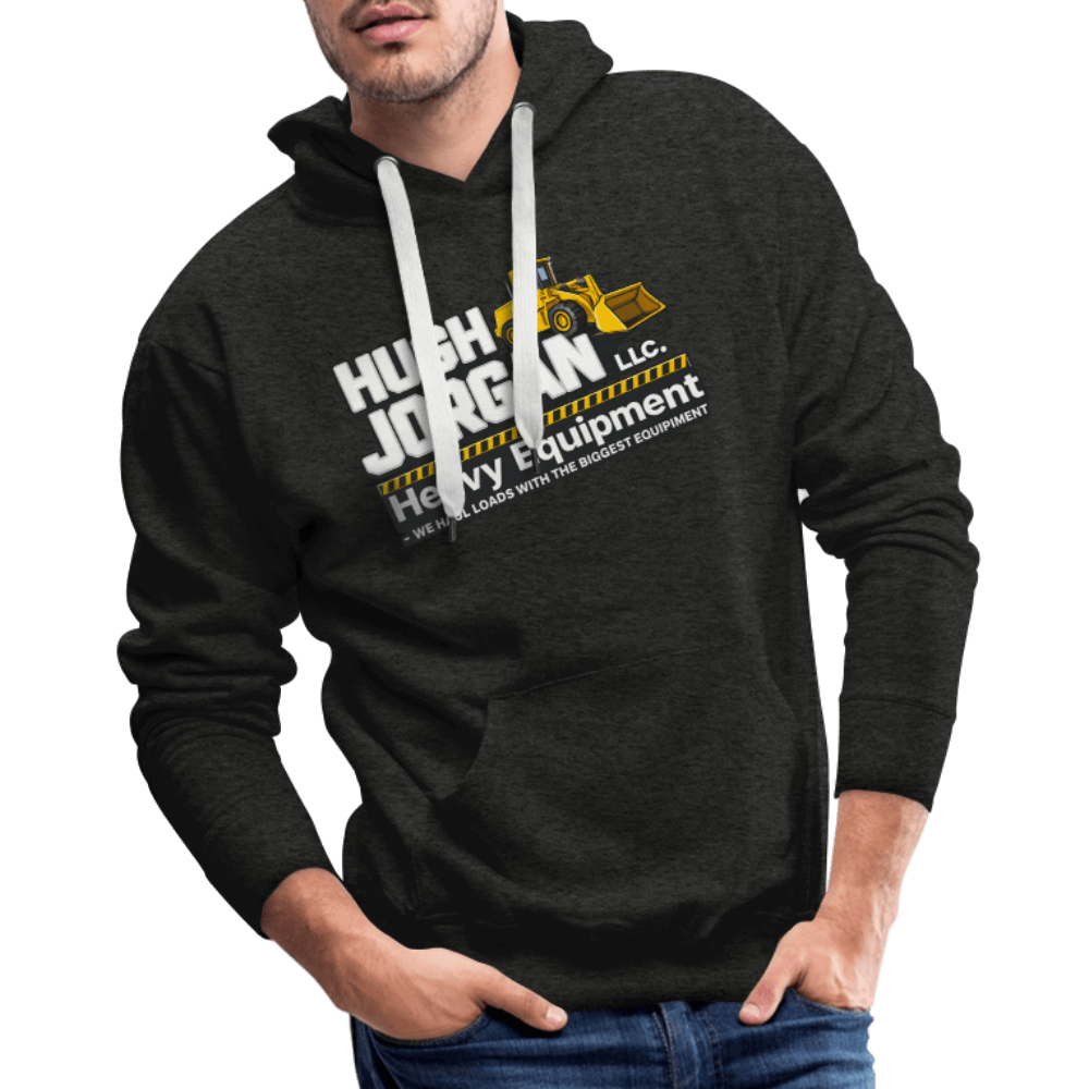Hugh Jorgan Heavy Equipment Hoodie – Adult Humor Men's Hoodie Color: black