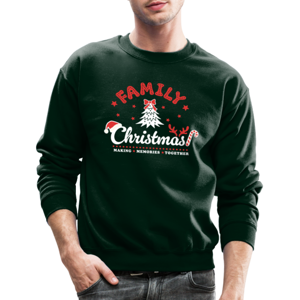 Family Christmas Making Memories Together Sweatshirt - forest green